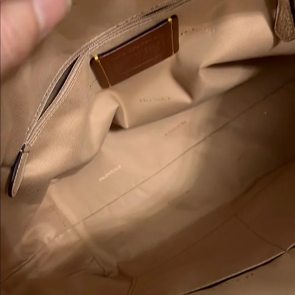 Coach Cream and Pink Floral Tote Bag - Picture 9 of 14